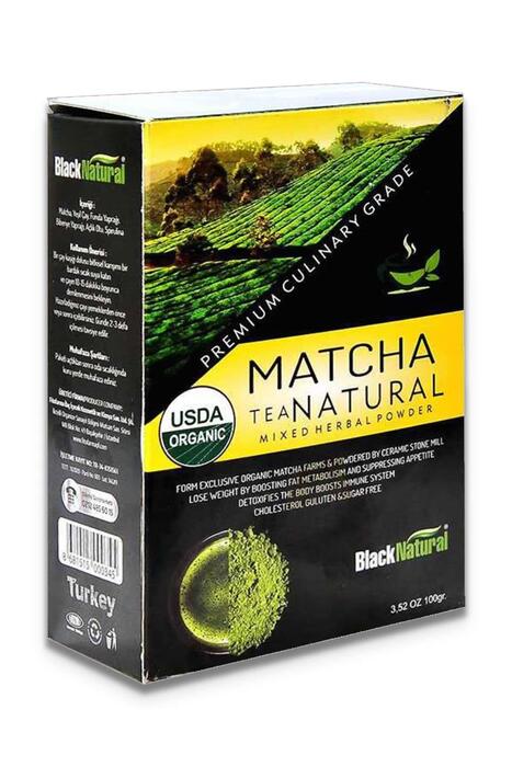 Black Natural Matcha Çayı (Maça Çayı) Toz 100 gr x 2 Adet