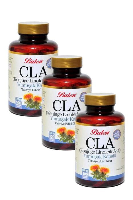 Balen CLA (Aspir Yağı) Yumuşak Kapsül 1380 mg 100 Kapsül 3 Adet