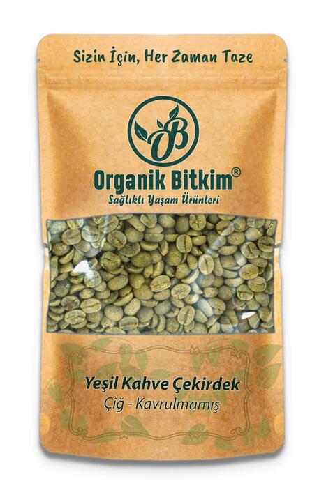 Organik Bitkim Yeşil Kahve Çekirdek Çiğ Tane 500 gr