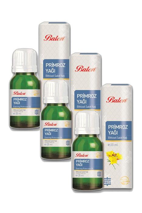 Balen Primroz Yağı Soğuk Pres 20 ml 3 Adet