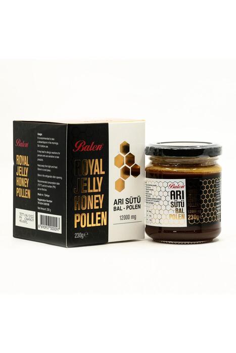 Balen Arı Sütü Bal Polen Süper Doz (12000 mg) 230 gr 3 Adet