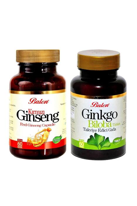 Balen Kırmızı Gınseng 300 mg 60 Kapsül+Ginko Biloba 600 mg 60 Tab