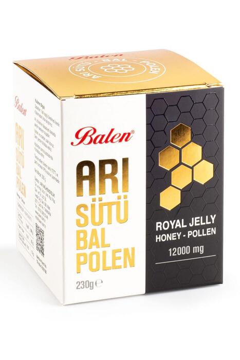 Balen Arı Sütü Bal Polen Süper Doz (12000 mg) 230 gr