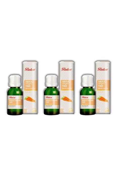 Balen Havuç Tohumu Yağı (Soğuk Pres) 20 ml 3 Adet