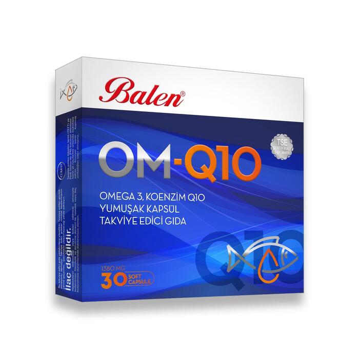 Balen Om-Q10 Omega 3 ve Koenzim İçeren 1380 Mg 30 Yumuşak Kapsül