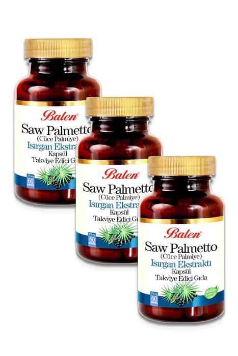 Balen Saw Palmetto Isırgan Ekstraktı Çinko 375mg 60 Kapsül x 3 Adet