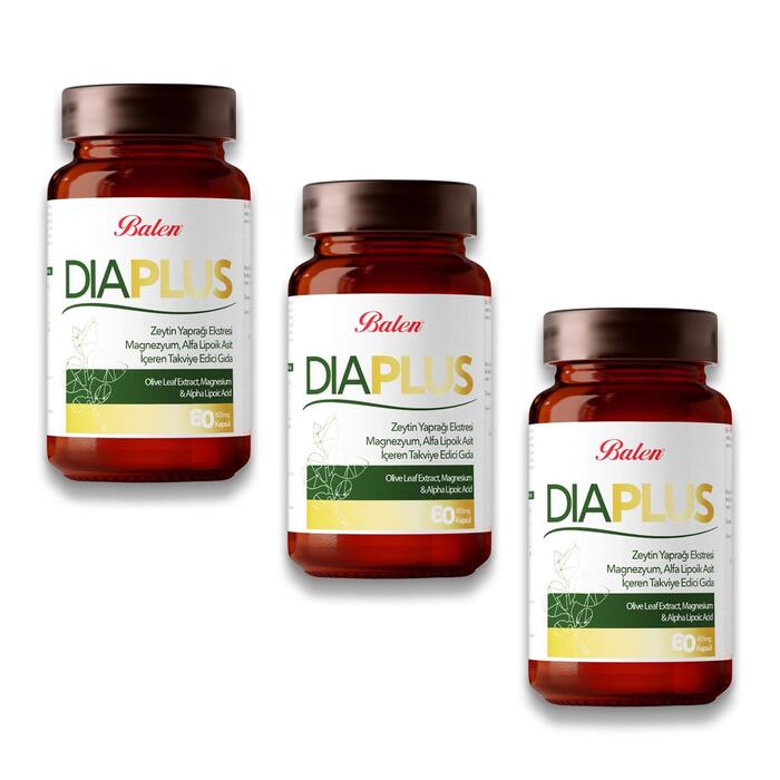 Balen Dia Plus Zeytin Yap. Magnezyum & Ala Kapsül 655 Mg 60 Kapsül x 3 Adet