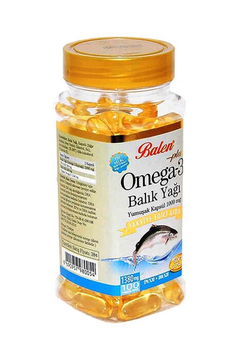 Balen Omega 3 Balık Yağı 1380 mg 100 Yumuşak Kapsül 3 Adet