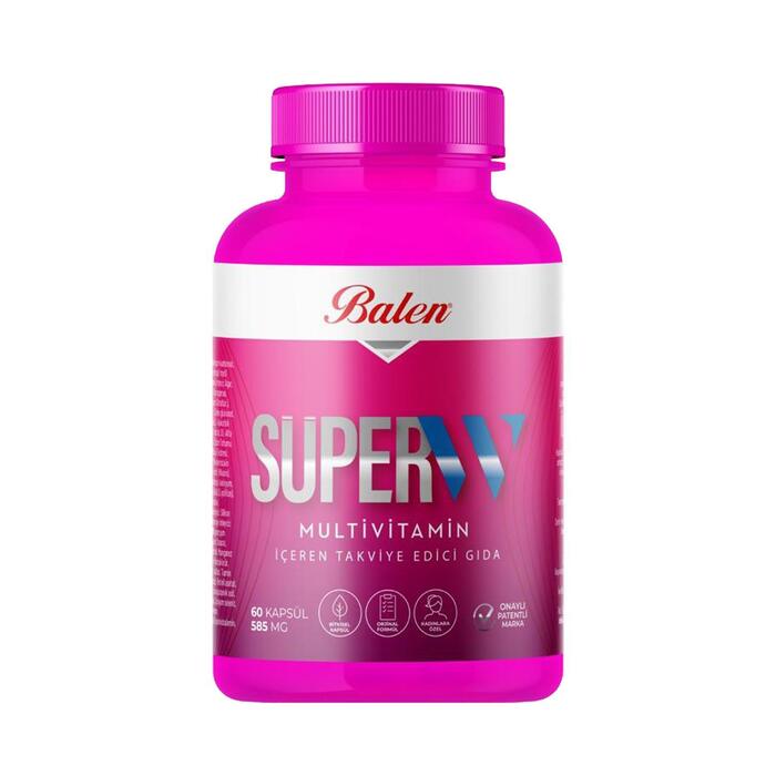 Balen Süper-W Multivitamin Kapsül 585 mg 60 kapsül x 2 Adet