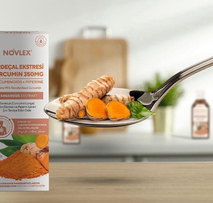 Novlex Zerdeçal - Curcumin (Turmeric) ve Piperin Ekstraktı (Ekstresi) İçeren Sıvı Takviye Edici Gıda 250 ml