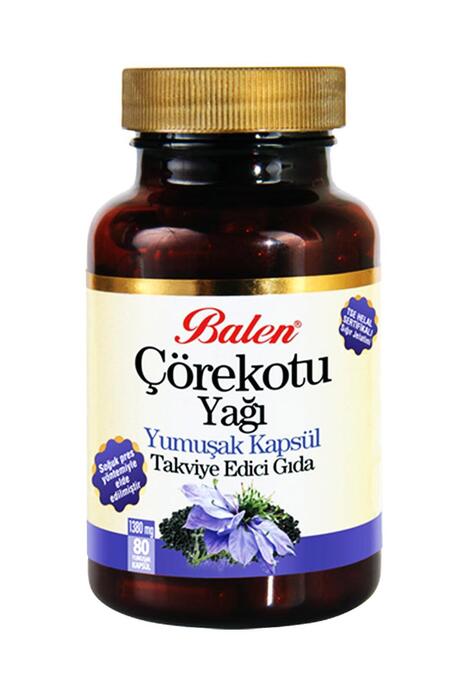 Balen Çörekotu Yağı Yumuşak Kapsül 1380 mg 80 Kapsül 2 Adet