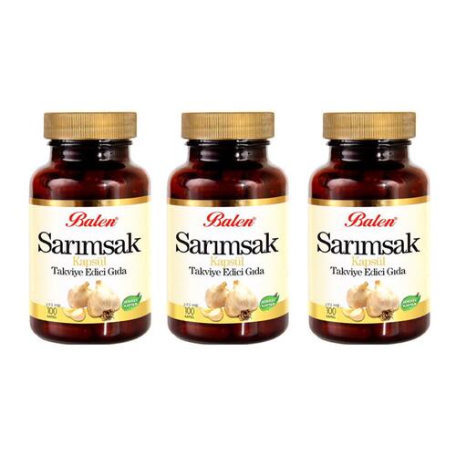 Balen Sarımsak Kapsül 375 mg 100 Kapsül x 3 Adet