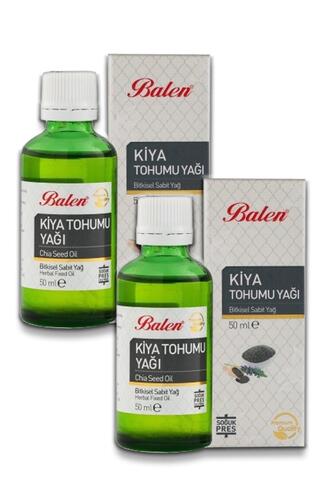 Balen Kiya (Chia) Tohumu Yağı Soğuk Pres 50 ml x 2 Adet