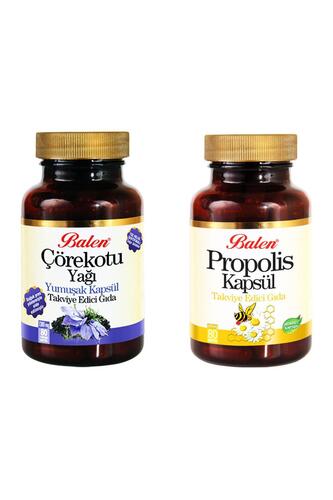 Balen Çörekotu Yağı Kapsül (Soğuk pres)+Propolis Kapsül