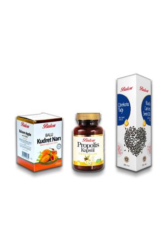 Balen Ballı Kudret Narı Macunu+Propolis Kapsül+Çörekotu Yağı