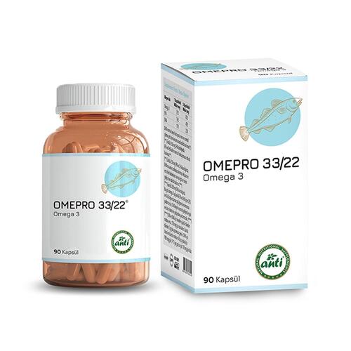 Anti OmePro® 3322 Omega 3 Balık Yağı(Trigliserit ) 90 Kap x 2 Adet