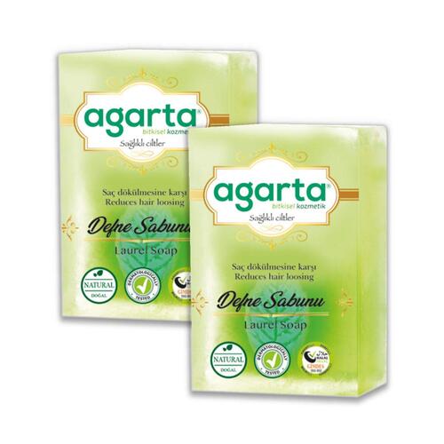 Agarta Doğal El Yapımı Defne Sabunu 150 gr x 2 Adet