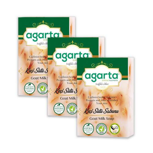 Agarta Doğal El Yapımı Keçi Sütü Sabunu 150 gr x 3 Adet