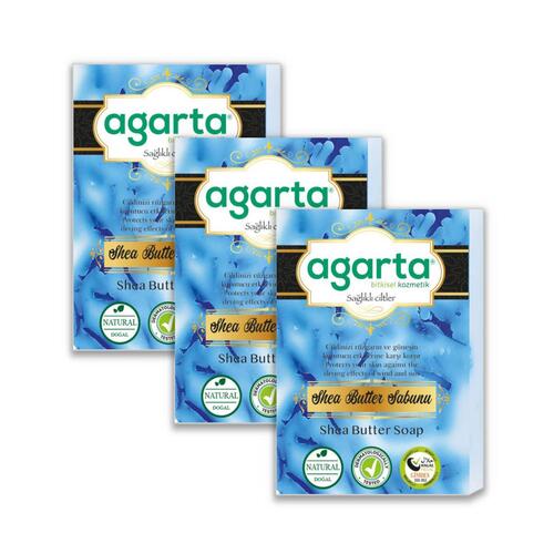 Agarta Doğal El Yapımı Shea Butter Sabunu 150 gr x 3 Adet