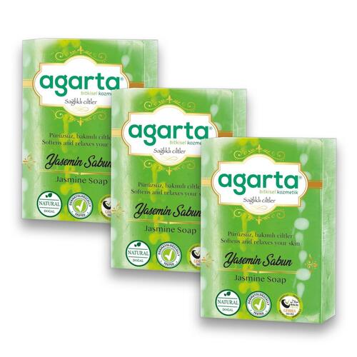 Agarta Doğal El Yapımı Yasemin Sabunu 150 gr x 3 Adet
