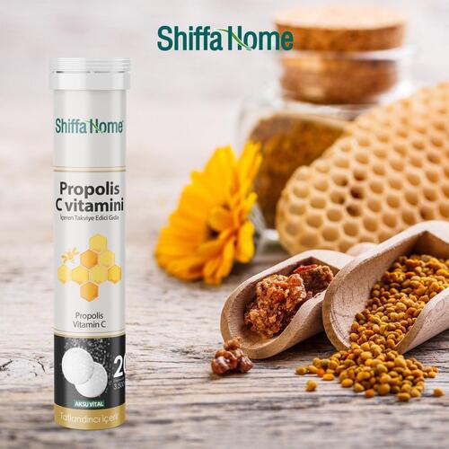 Shiffa Home Propolis & C Vitamini 20 Efervesan Tablet x 3 Adet