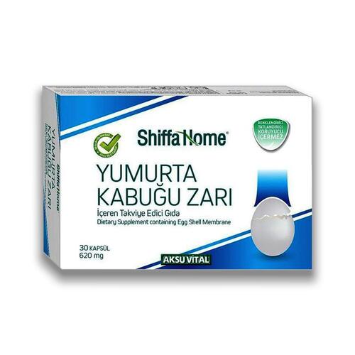 Aksu Vital Shiffa Home Yumurta Kabuğu Zarı 620 mg 30 Kap x 2 Adet