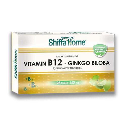 Aksuvital Shiffa Home Vitamin B12-Ginkgo Biloba 28 Tablet x 2 Adet