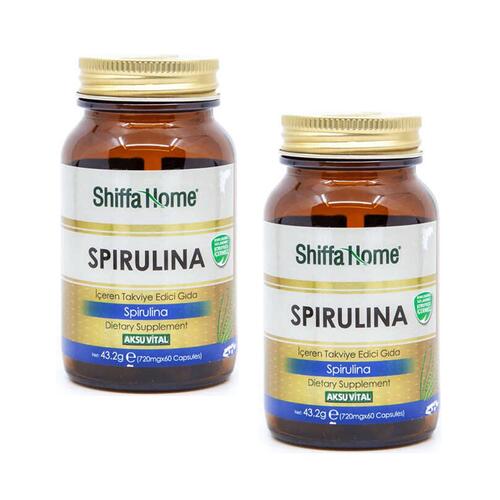 Shiffa Home (Aksuvital) Spirulina 720 mg 60 Kapsül x 2 Adet