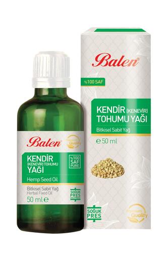 Balen Kendir Tohumu Yağı Soğuk Pres 50 ml x 2 Adet