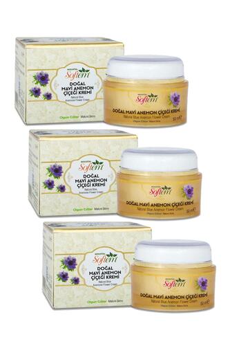 Softem Aksuvital Mavi Anemon Çiçeği Kremi 50 ml x 3 Adet