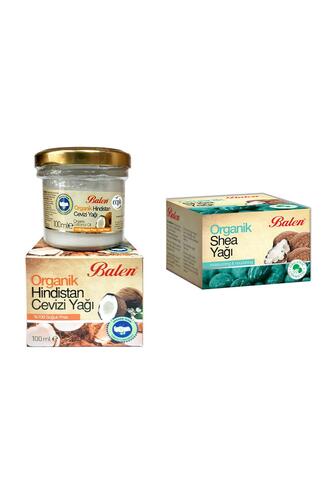 Balen Organik Hindistan Cevizi Yağı 100 gr + Shea Yağı 50 ml