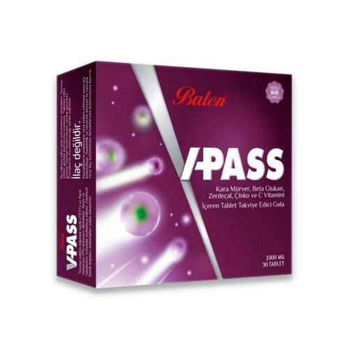 Balen V-Pass Takviye Edici Gıda 1000 mg 30 Tablet