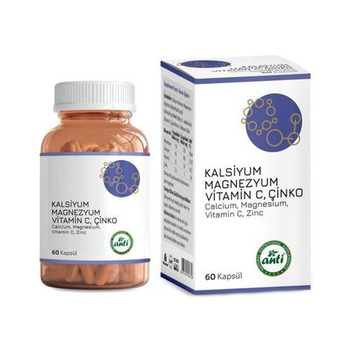 Anti MASC Kalsiyum & Magnezyum & Vitamin-C & Çinko 2 x 60 Kapsül