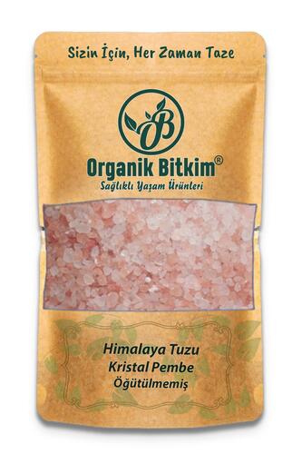 Organik Bitkim Himalaya Tuzu Kristal 1 kg+1 Değirmen Porselen Bıçaklı