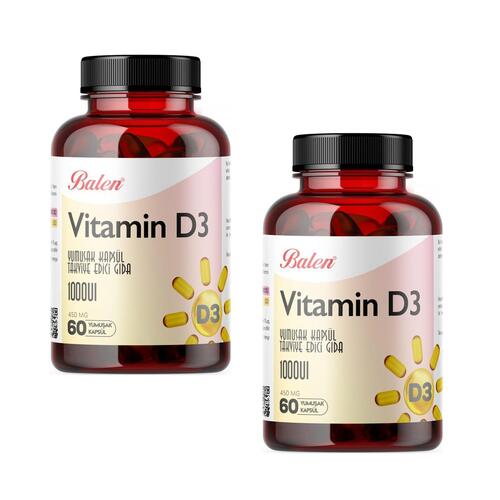 Balen Vitamin D3 450 Mg 60 Yumuşak Kapsül x 2 Adet