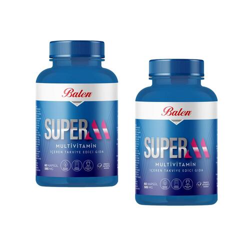 Balen Süper-M Multivitamin Kapsül 585 mg 60 kapsül x 2 Adet