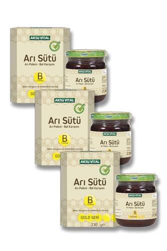 Aksu Vital Arı Sütü Polen & Bal Karışımı (7000 mg) 3 x 220 gr