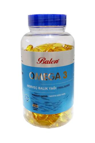 Balen Omega 3 Norveç Balık Yağı 1380 Mg 200 Kapsül x 3 Adet (Trigliserid Form)