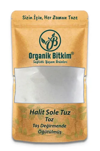 Organik Bitkim Halit Sole Tuz Taş Değirmende Öğütülmüş 1 kg