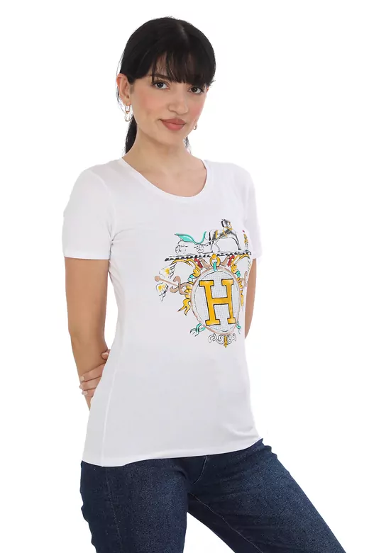 Pachie H Baskılı Beyaz T-shirt (PC0036)