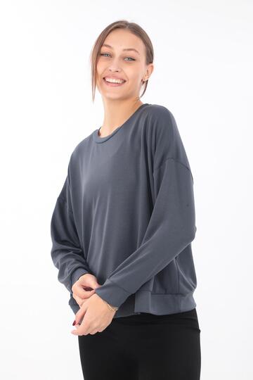 Pachie Füme Renk Kadın Sweatshirt (PCST074)