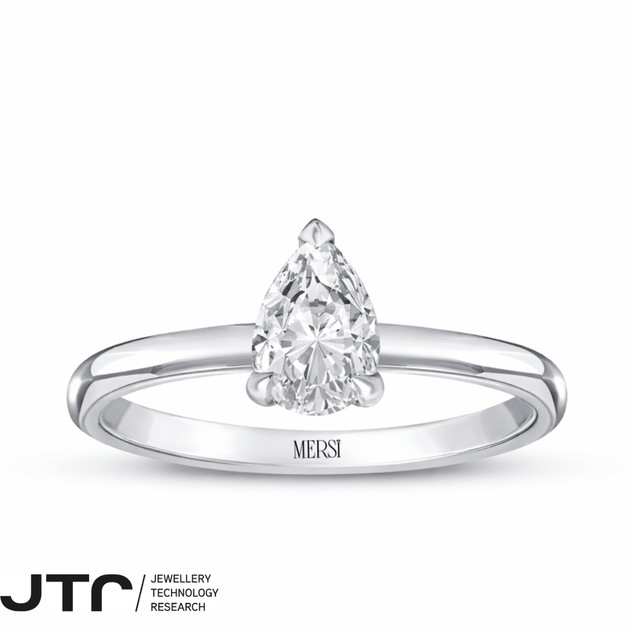 0.30 Karat Pırlanta Damla Tektaş Yüzük JTR