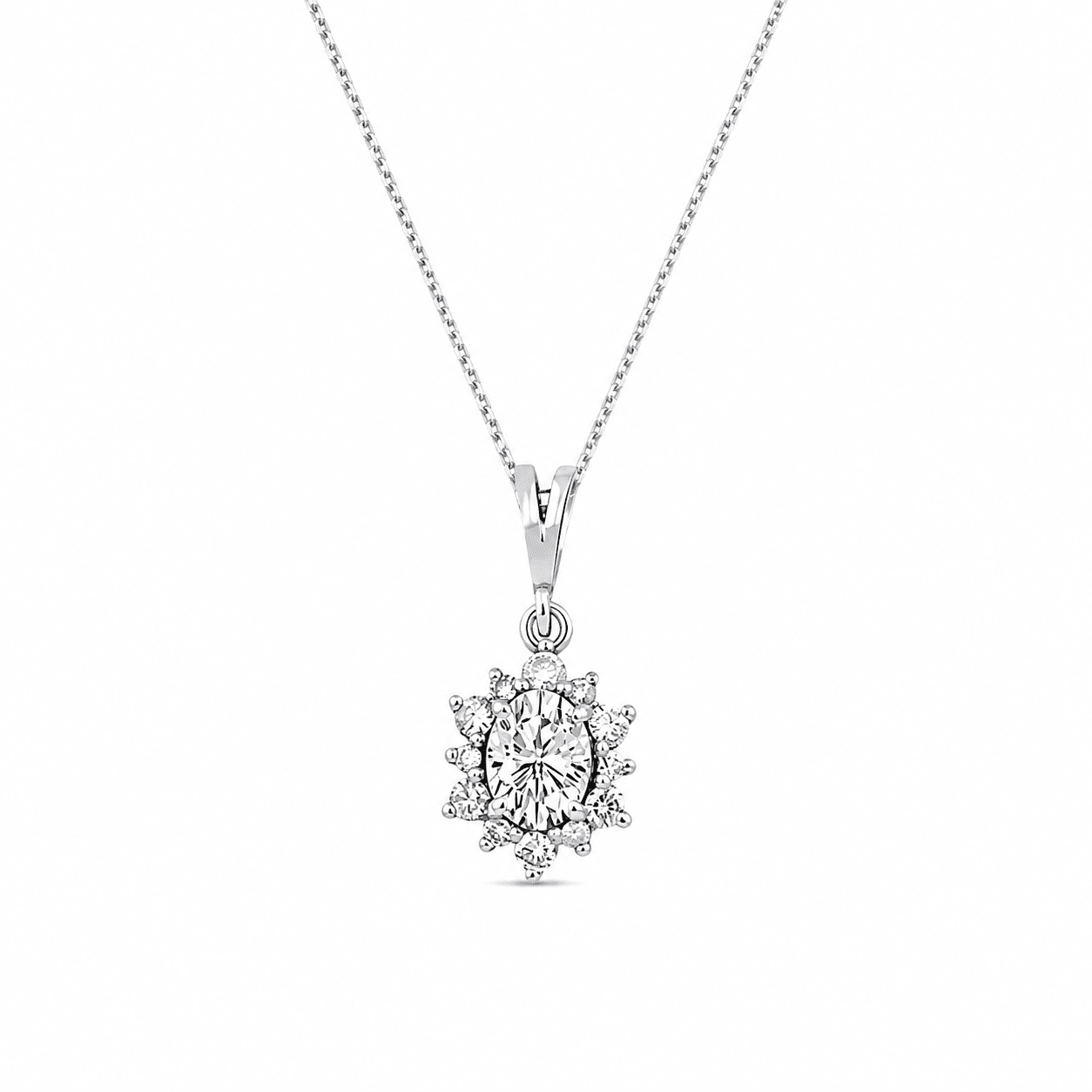 0.40 Karat Pırlanta Lotus Kolye