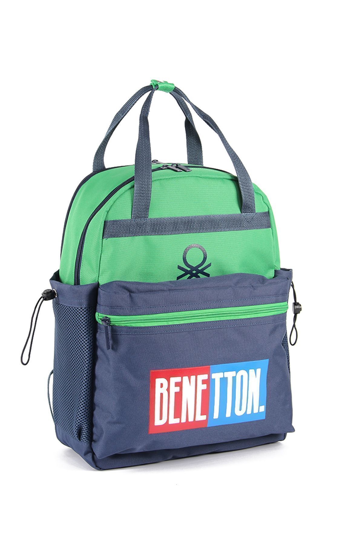03786 United Colors of Benetton Unisex Okul Çantası Ortaokul Lise İlkokul Öğrenci Çantası YEŞİL