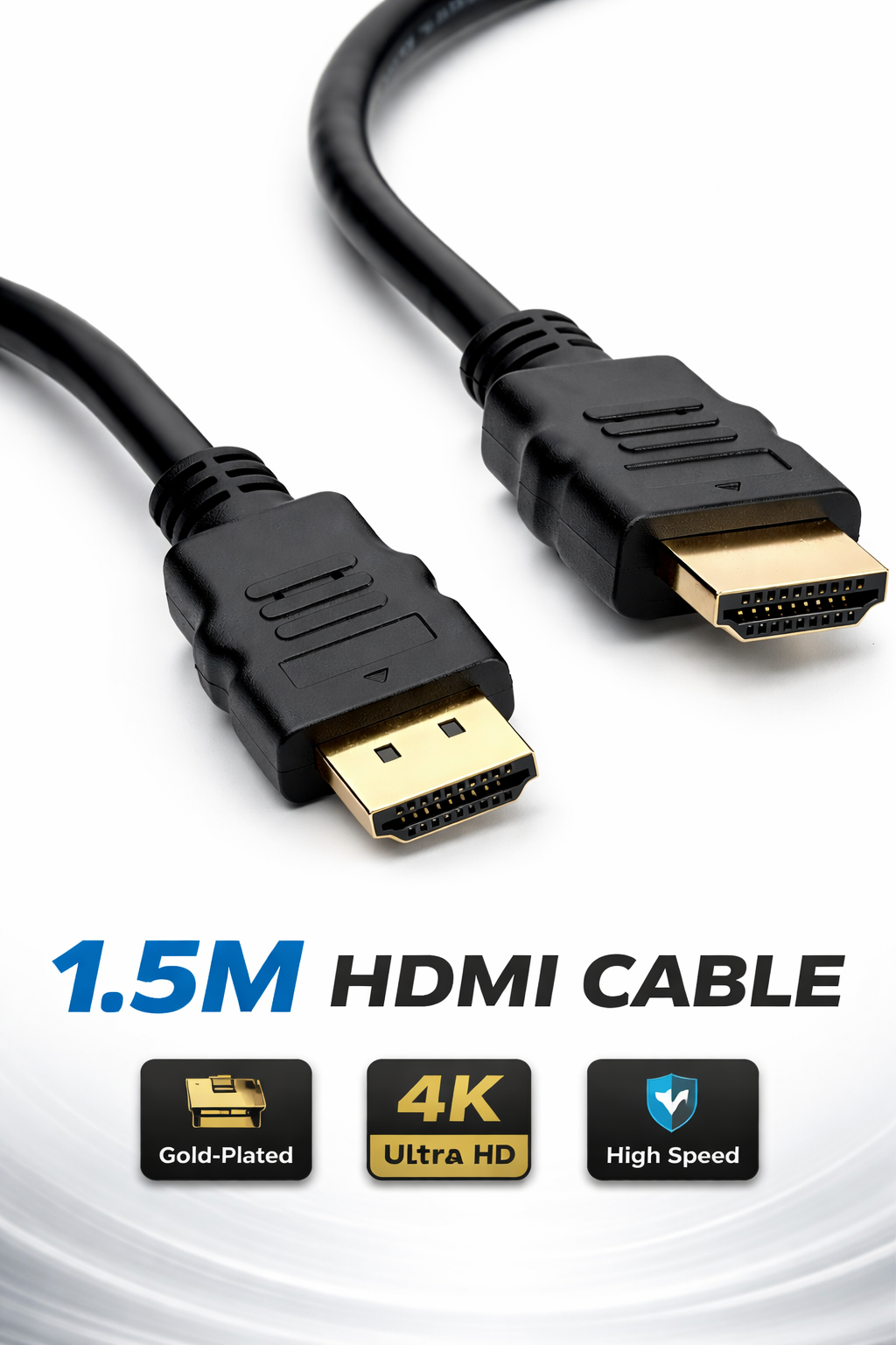 1.5 Metre HDMI V1.4 Kablo 4K 3D Full HD - TV, Monitör, PS, Xbox, Laptop Uyumlu