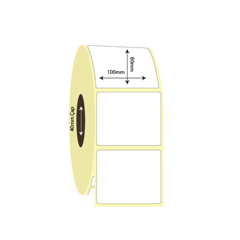 Simgepos 100mm X 80mm Tek Sıra Kuşe Etiket 500'lü Sarım