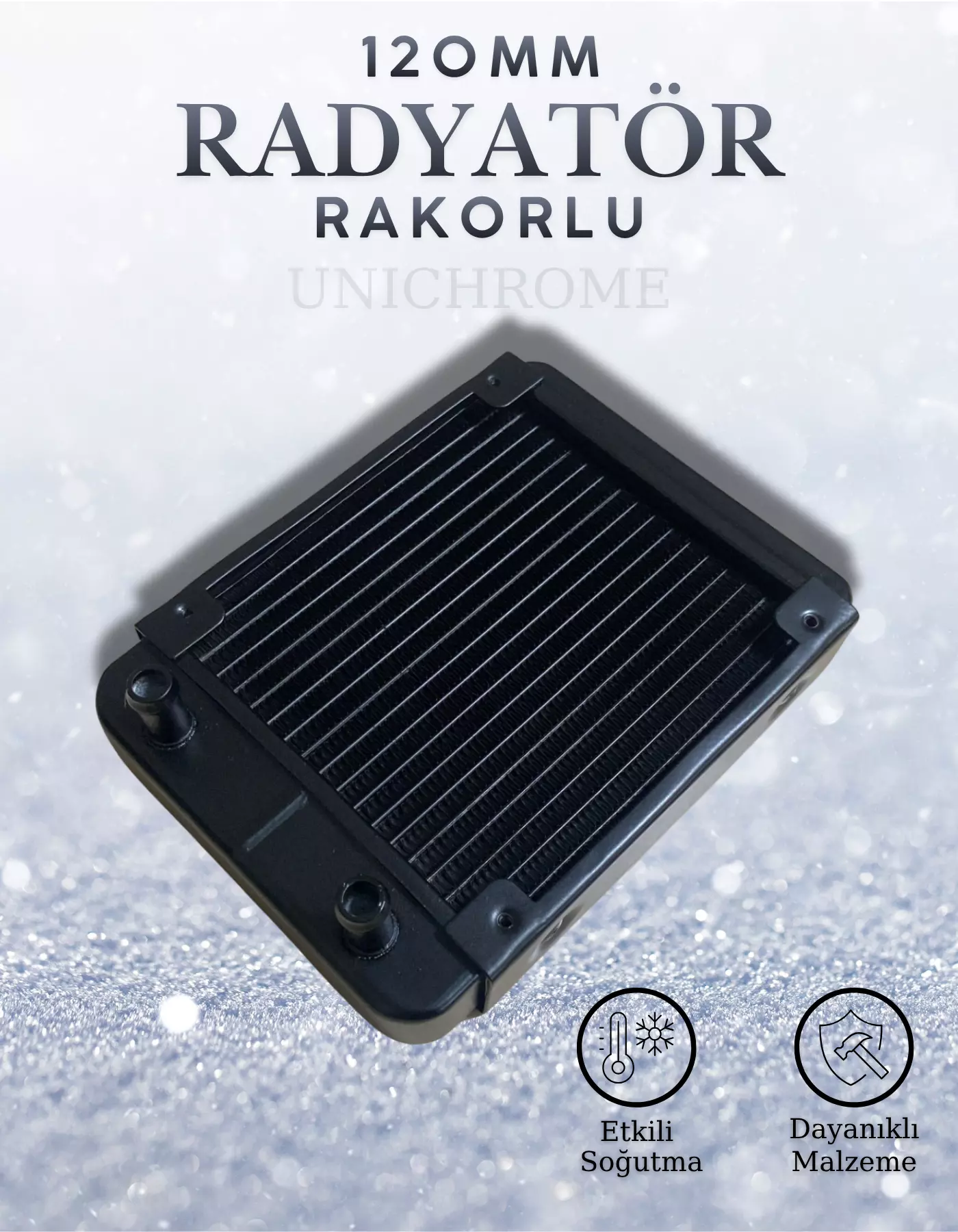 120mm Alüminyum Cpu Su Soğutma Radyatörü 18 Tüplü