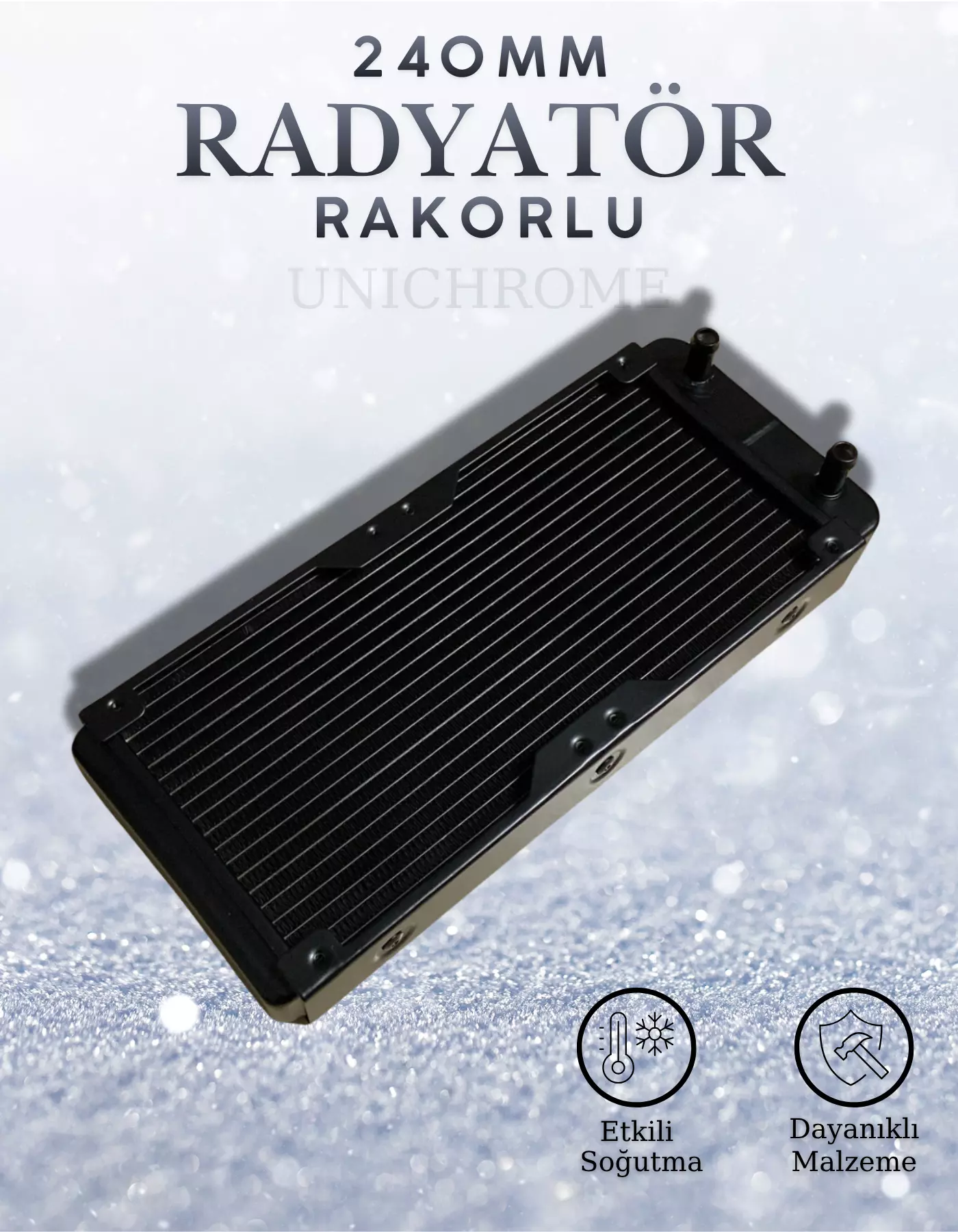 Alüminyum CPU Su Soğutma Radyatörü 240mm