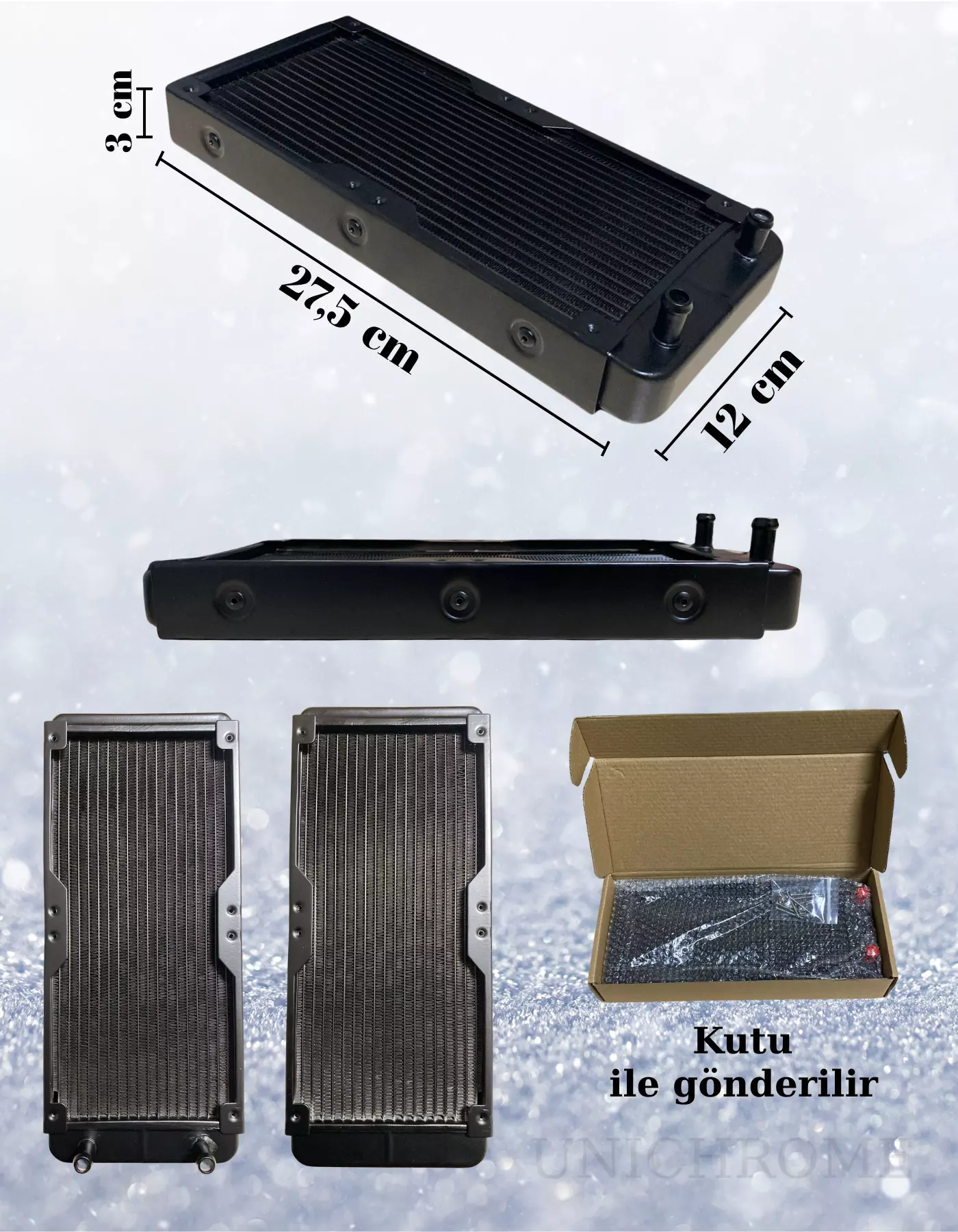 Alüminyum CPU Su Soğutma Radyatörü 240mm