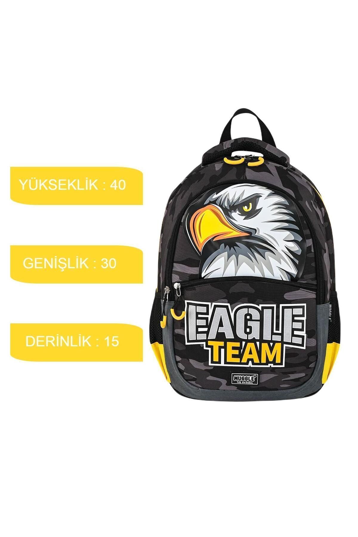 3 Bölmeli Eagle Team Okul Sırt Çantası MU-9156